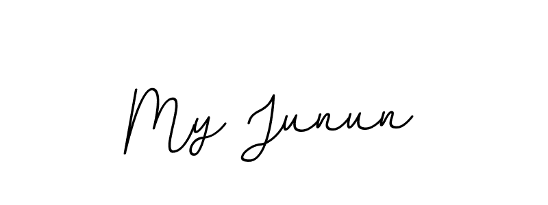 Use a signature maker to create a handwritten signature online. With this signature software, you can design (BallpointsItalic-DORy9) your own signature for name My Junun. My Junun signature style 11 images and pictures png