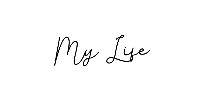 Create a beautiful signature design for name My Life. With this signature (BallpointsItalic-DORy9) fonts, you can make a handwritten signature for free. My Life signature style 11 images and pictures png