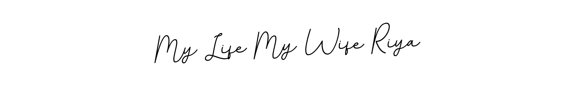 You can use this online signature creator to create a handwritten signature for the name My Life My Wife Riya. This is the best online autograph maker. My Life My Wife Riya signature style 11 images and pictures png