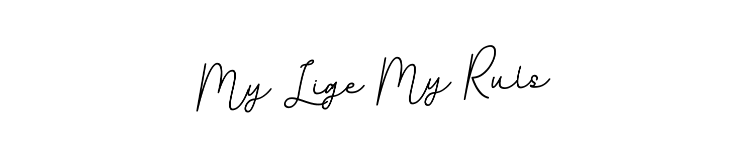 This is the best signature style for the My Lige My Ruls name. Also you like these signature font (BallpointsItalic-DORy9). Mix name signature. My Lige My Ruls signature style 11 images and pictures png