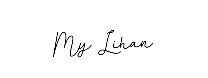 Use a signature maker to create a handwritten signature online. With this signature software, you can design (BallpointsItalic-DORy9) your own signature for name My Lihan. My Lihan signature style 11 images and pictures png