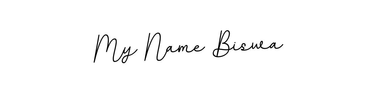 Design your own signature with our free online signature maker. With this signature software, you can create a handwritten (BallpointsItalic-DORy9) signature for name My Name Biswa. My Name Biswa signature style 11 images and pictures png