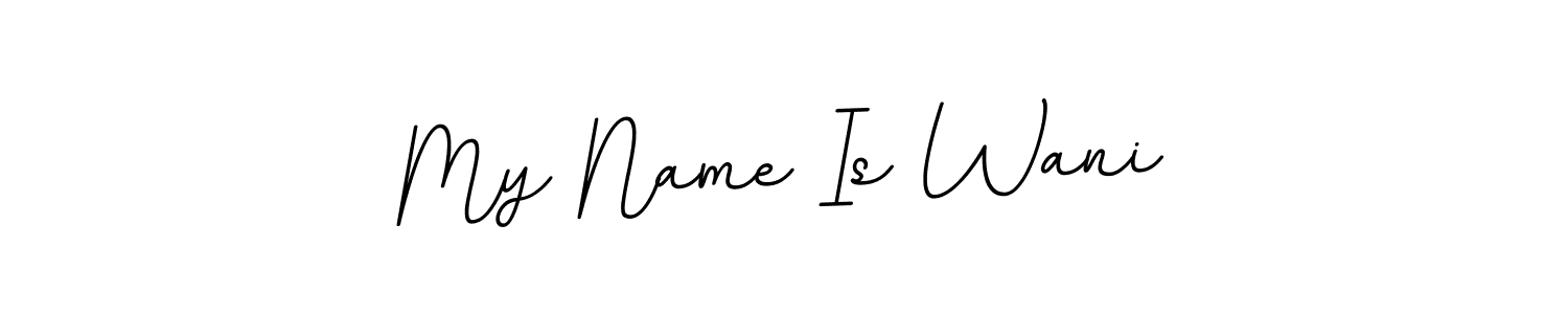 BallpointsItalic-DORy9 is a professional signature style that is perfect for those who want to add a touch of class to their signature. It is also a great choice for those who want to make their signature more unique. Get My Name Is Wani name to fancy signature for free. My Name Is Wani signature style 11 images and pictures png