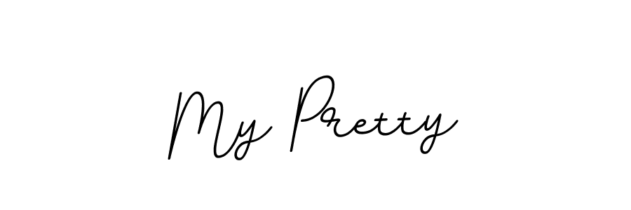 How to make My Pretty name signature. Use BallpointsItalic-DORy9 style for creating short signs online. This is the latest handwritten sign. My Pretty signature style 11 images and pictures png