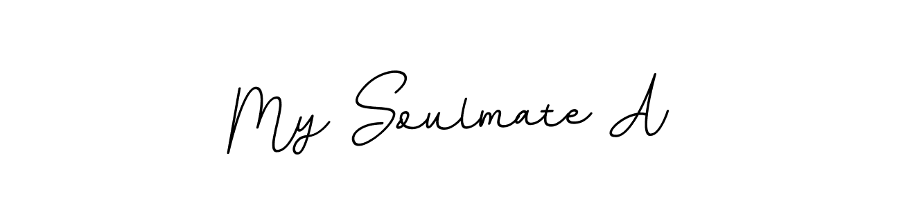 Use a signature maker to create a handwritten signature online. With this signature software, you can design (BallpointsItalic-DORy9) your own signature for name My Soulmate A. My Soulmate A signature style 11 images and pictures png