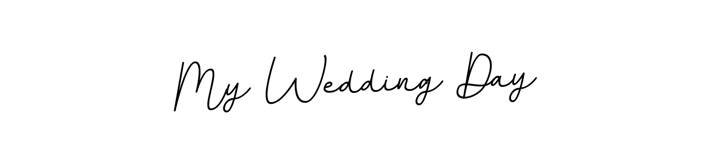 My Wedding Day stylish signature style. Best Handwritten Sign (BallpointsItalic-DORy9) for my name. Handwritten Signature Collection Ideas for my name My Wedding Day. My Wedding Day signature style 11 images and pictures png