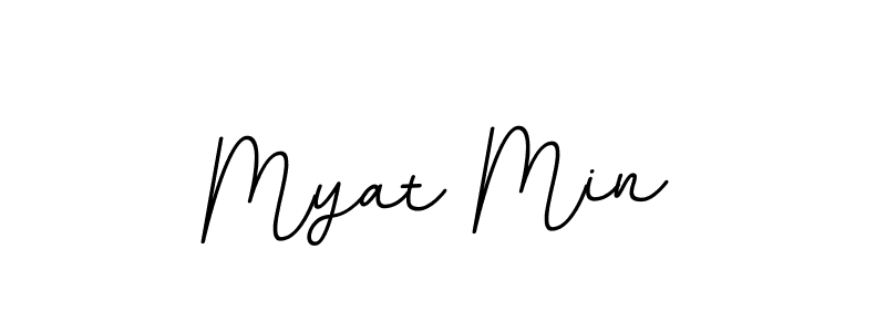 It looks lik you need a new signature style for name Myat Min. Design unique handwritten (BallpointsItalic-DORy9) signature with our free signature maker in just a few clicks. Myat Min signature style 11 images and pictures png