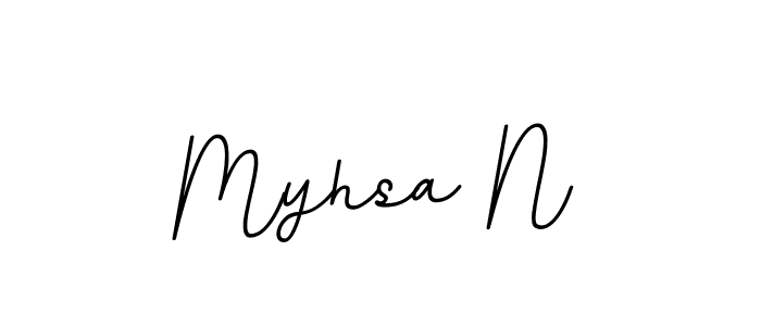 Make a beautiful signature design for name Myhsa N. With this signature (BallpointsItalic-DORy9) style, you can create a handwritten signature for free. Myhsa N signature style 11 images and pictures png