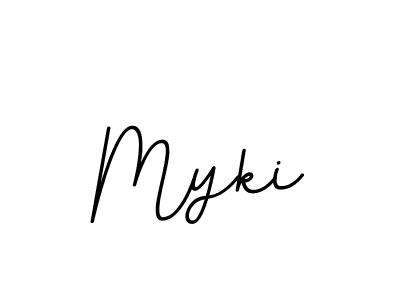 Myki stylish signature style. Best Handwritten Sign (BallpointsItalic-DORy9) for my name. Handwritten Signature Collection Ideas for my name Myki. Myki signature style 11 images and pictures png