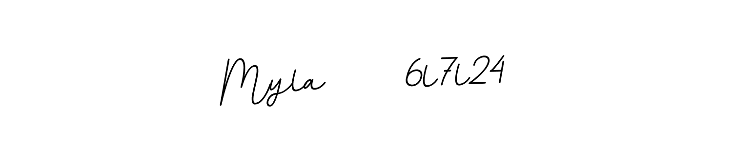 How to make Myla     6l7l24 name signature. Use BallpointsItalic-DORy9 style for creating short signs online. This is the latest handwritten sign. Myla     6l7l24 signature style 11 images and pictures png