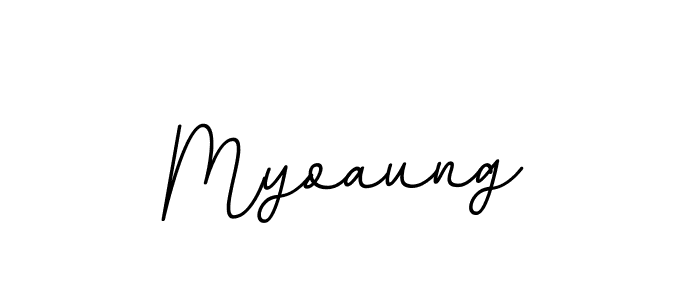 Myoaung stylish signature style. Best Handwritten Sign (BallpointsItalic-DORy9) for my name. Handwritten Signature Collection Ideas for my name Myoaung. Myoaung signature style 11 images and pictures png