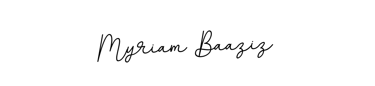 Use a signature maker to create a handwritten signature online. With this signature software, you can design (BallpointsItalic-DORy9) your own signature for name Myriam Baaziz. Myriam Baaziz signature style 11 images and pictures png