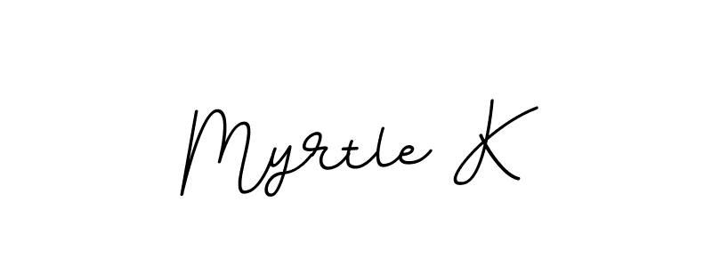 Design your own signature with our free online signature maker. With this signature software, you can create a handwritten (BallpointsItalic-DORy9) signature for name Myrtle K. Myrtle K signature style 11 images and pictures png