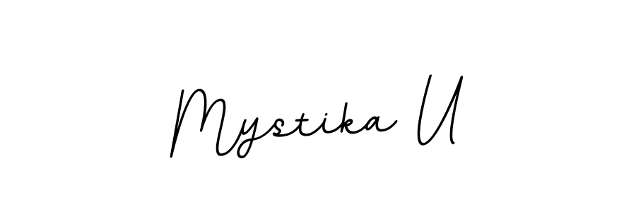 How to make Mystika U name signature. Use BallpointsItalic-DORy9 style for creating short signs online. This is the latest handwritten sign. Mystika U signature style 11 images and pictures png