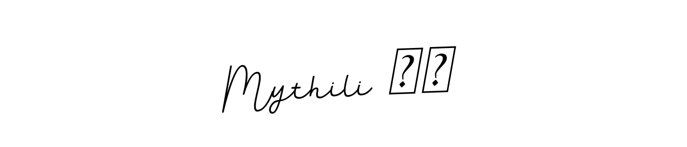 How to make Mythili ❤️ signature? BallpointsItalic-DORy9 is a professional autograph style. Create handwritten signature for Mythili ❤️ name. Mythili ❤️ signature style 11 images and pictures png