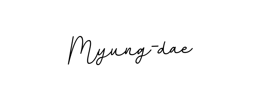 How to make Myung-dae name signature. Use BallpointsItalic-DORy9 style for creating short signs online. This is the latest handwritten sign. Myung-dae signature style 11 images and pictures png