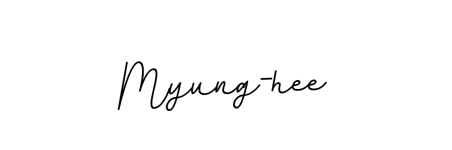 You should practise on your own different ways (BallpointsItalic-DORy9) to write your name (Myung-hee) in signature. don't let someone else do it for you. Myung-hee signature style 11 images and pictures png