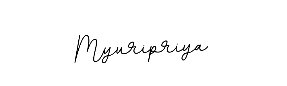 How to make Myuripriya name signature. Use BallpointsItalic-DORy9 style for creating short signs online. This is the latest handwritten sign. Myuripriya signature style 11 images and pictures png