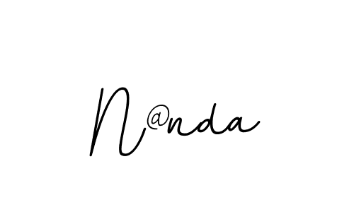 Create a beautiful signature design for name N@nda. With this signature (BallpointsItalic-DORy9) fonts, you can make a handwritten signature for free. N@nda signature style 11 images and pictures png