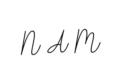 You should practise on your own different ways (BallpointsItalic-DORy9) to write your name (N A M) in signature. don't let someone else do it for you. N A M signature style 11 images and pictures png