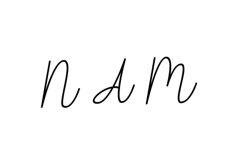 The best way (BallpointsItalic-DORy9) to make a short signature is to pick only two or three words in your name. The name N A M include a total of six letters. For converting this name. N A M signature style 11 images and pictures png