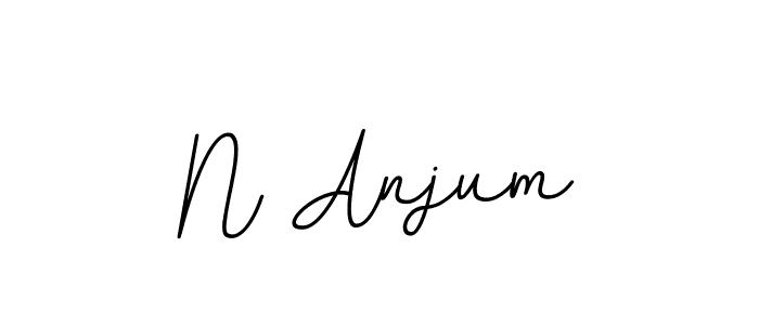 Create a beautiful signature design for name N Anjum. With this signature (BallpointsItalic-DORy9) fonts, you can make a handwritten signature for free. N Anjum signature style 11 images and pictures png