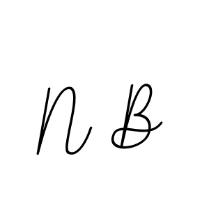 Make a beautiful signature design for name N B. With this signature (BallpointsItalic-DORy9) style, you can create a handwritten signature for free. N B signature style 11 images and pictures png