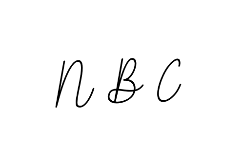 The best way (BallpointsItalic-DORy9) to make a short signature is to pick only two or three words in your name. The name N B C include a total of six letters. For converting this name. N B C signature style 11 images and pictures png