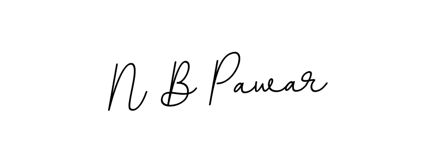 Create a beautiful signature design for name N B Pawar. With this signature (BallpointsItalic-DORy9) fonts, you can make a handwritten signature for free. N B Pawar signature style 11 images and pictures png