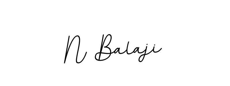 Design your own signature with our free online signature maker. With this signature software, you can create a handwritten (BallpointsItalic-DORy9) signature for name N Balaji. N Balaji signature style 11 images and pictures png