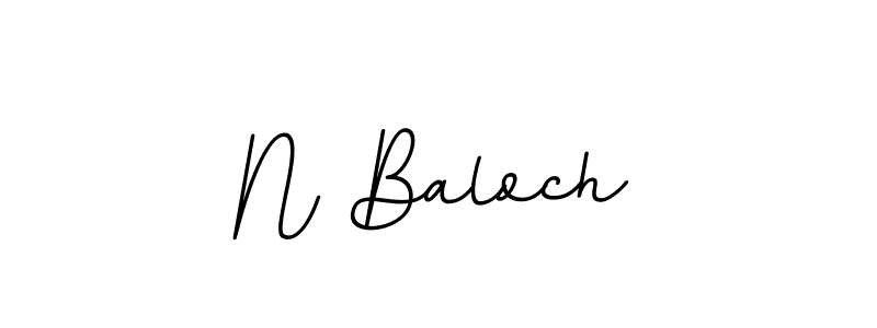 How to make N Baloch name signature. Use BallpointsItalic-DORy9 style for creating short signs online. This is the latest handwritten sign. N Baloch signature style 11 images and pictures png