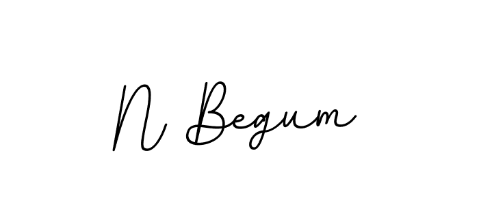 Create a beautiful signature design for name N Begum. With this signature (BallpointsItalic-DORy9) fonts, you can make a handwritten signature for free. N Begum signature style 11 images and pictures png