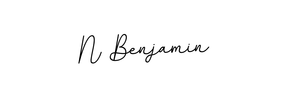 You should practise on your own different ways (BallpointsItalic-DORy9) to write your name (N Benjamin) in signature. don't let someone else do it for you. N Benjamin signature style 11 images and pictures png