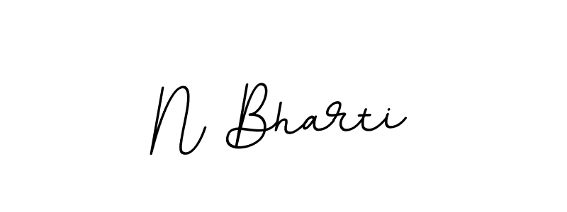 Make a beautiful signature design for name N Bharti. With this signature (BallpointsItalic-DORy9) style, you can create a handwritten signature for free. N Bharti signature style 11 images and pictures png