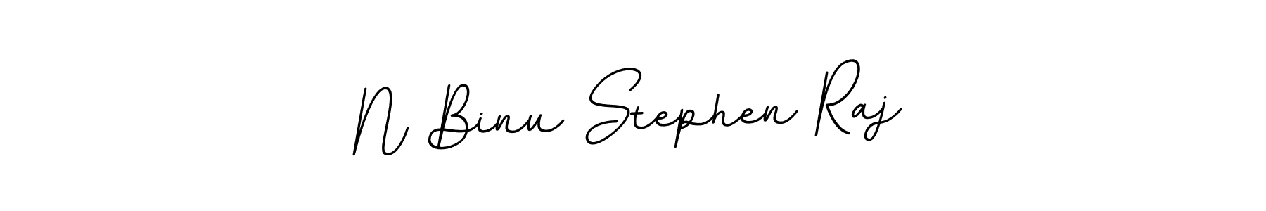 Make a beautiful signature design for name N Binu Stephen Raj. With this signature (BallpointsItalic-DORy9) style, you can create a handwritten signature for free. N Binu Stephen Raj signature style 11 images and pictures png