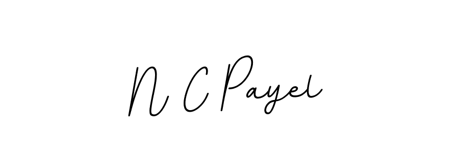 How to make N C Payel name signature. Use BallpointsItalic-DORy9 style for creating short signs online. This is the latest handwritten sign. N C Payel signature style 11 images and pictures png