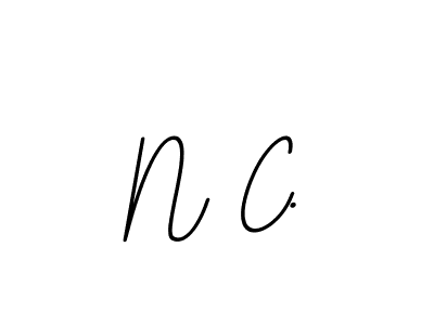 Make a beautiful signature design for name N C.. With this signature (BallpointsItalic-DORy9) style, you can create a handwritten signature for free. N C. signature style 11 images and pictures png