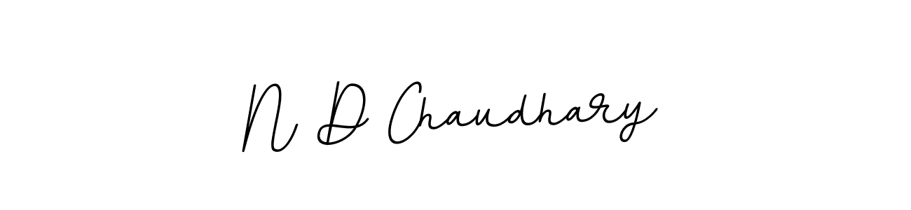 Make a beautiful signature design for name N D Chaudhary. With this signature (BallpointsItalic-DORy9) style, you can create a handwritten signature for free. N D Chaudhary signature style 11 images and pictures png