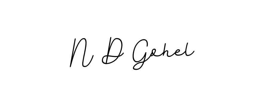 Use a signature maker to create a handwritten signature online. With this signature software, you can design (BallpointsItalic-DORy9) your own signature for name N D Gohel. N D Gohel signature style 11 images and pictures png