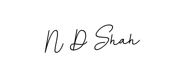 The best way (BallpointsItalic-DORy9) to make a short signature is to pick only two or three words in your name. The name N D Shah include a total of six letters. For converting this name. N D Shah signature style 11 images and pictures png