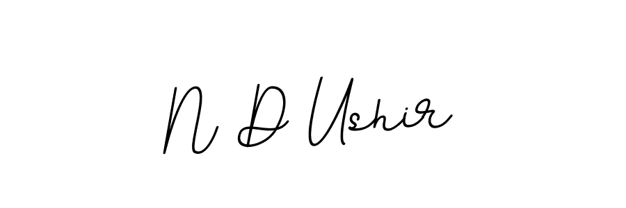 Make a beautiful signature design for name N D Ushir. With this signature (BallpointsItalic-DORy9) style, you can create a handwritten signature for free. N D Ushir signature style 11 images and pictures png