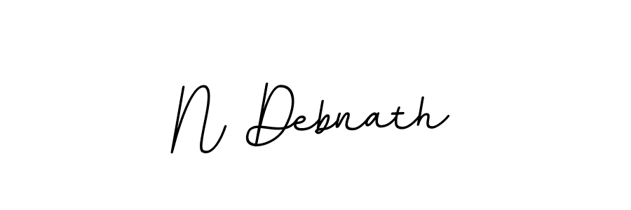 Create a beautiful signature design for name N Debnath. With this signature (BallpointsItalic-DORy9) fonts, you can make a handwritten signature for free. N Debnath signature style 11 images and pictures png