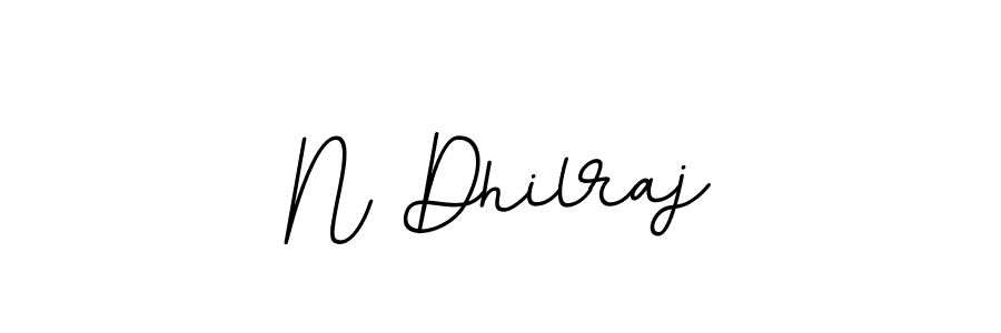 Use a signature maker to create a handwritten signature online. With this signature software, you can design (BallpointsItalic-DORy9) your own signature for name N Dhilraj. N Dhilraj signature style 11 images and pictures png