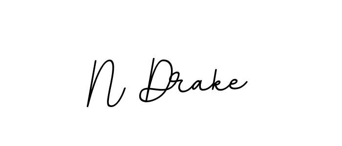 How to make N Drake name signature. Use BallpointsItalic-DORy9 style for creating short signs online. This is the latest handwritten sign. N Drake signature style 11 images and pictures png