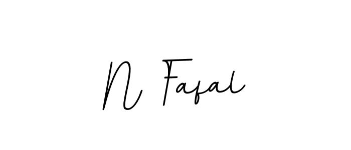The best way (BallpointsItalic-DORy9) to make a short signature is to pick only two or three words in your name. The name N Fafal include a total of six letters. For converting this name. N Fafal signature style 11 images and pictures png
