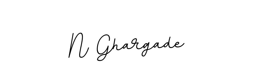 Make a beautiful signature design for name N Ghargade. With this signature (BallpointsItalic-DORy9) style, you can create a handwritten signature for free. N Ghargade signature style 11 images and pictures png