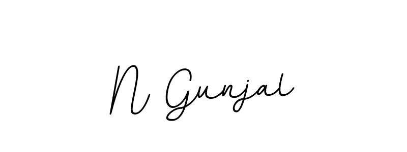 The best way (BallpointsItalic-DORy9) to make a short signature is to pick only two or three words in your name. The name N Gunjal include a total of six letters. For converting this name. N Gunjal signature style 11 images and pictures png