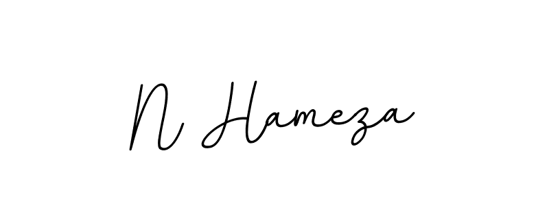 Design your own signature with our free online signature maker. With this signature software, you can create a handwritten (BallpointsItalic-DORy9) signature for name N Hameza. N Hameza signature style 11 images and pictures png