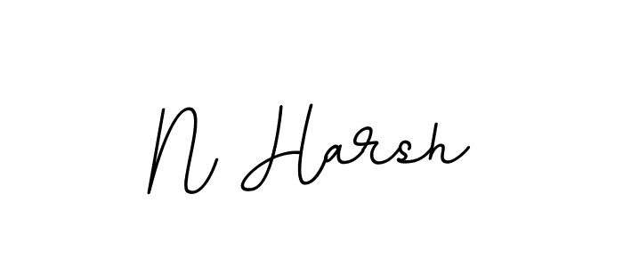 How to make N Harsh name signature. Use BallpointsItalic-DORy9 style for creating short signs online. This is the latest handwritten sign. N Harsh signature style 11 images and pictures png