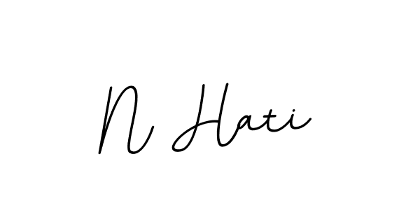 How to make N Hati signature? BallpointsItalic-DORy9 is a professional autograph style. Create handwritten signature for N Hati name. N Hati signature style 11 images and pictures png